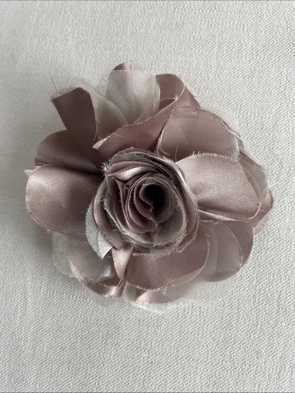 WHBM Fabric Flower Brooch- Champagne